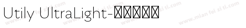 Utily UltraLight字体转换